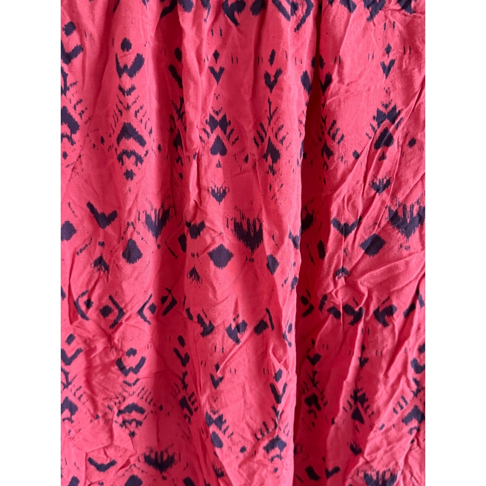 Free‎ People Light Red Ikat Print High Low Strapless Dress Cutout Back Womens M - Picture 2 of 7